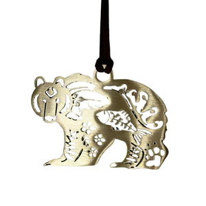Alaskan Bear Stainless Steel Ornament