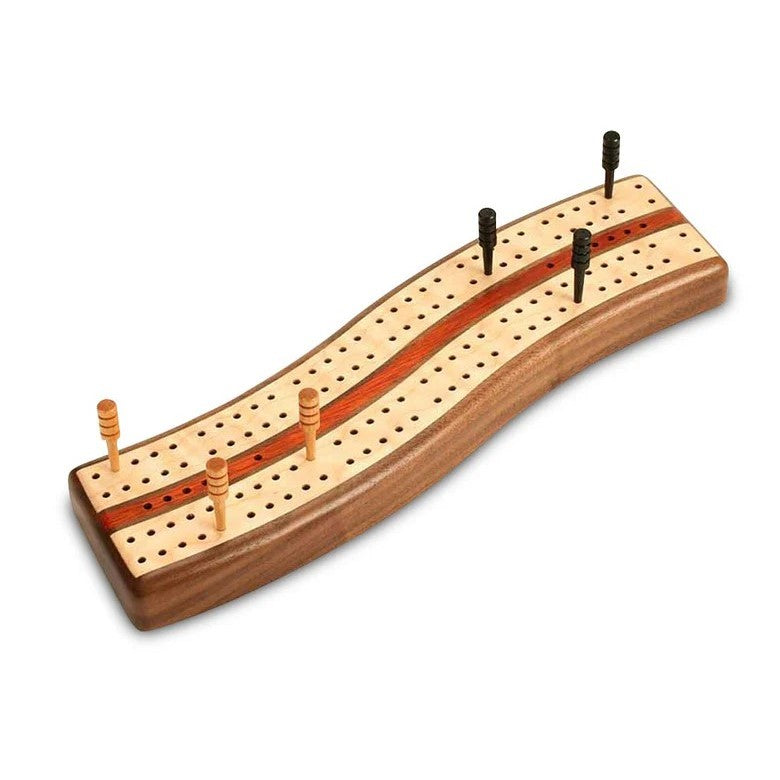 Walnut S Curve Cribbage Board