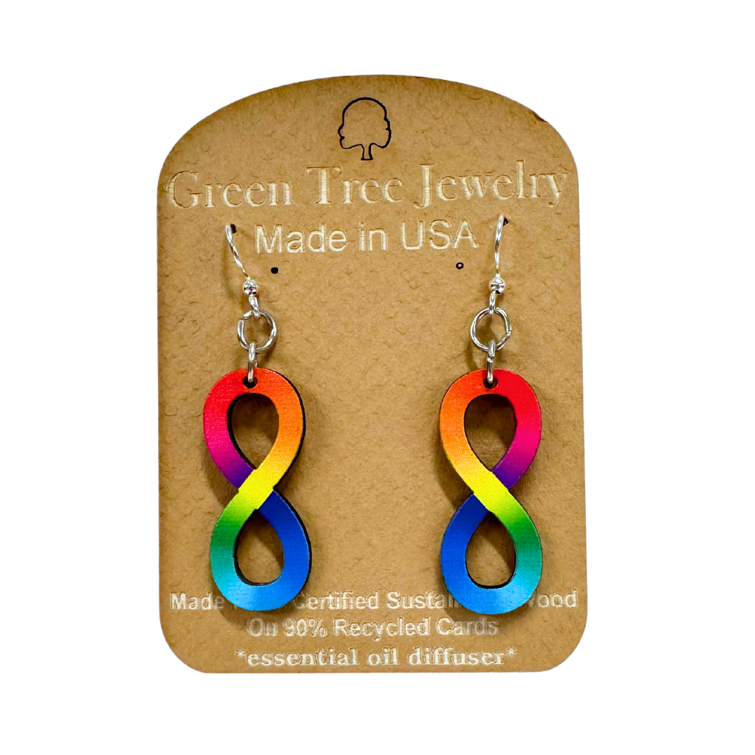 Autism Awareness 1661 Wood Earrings