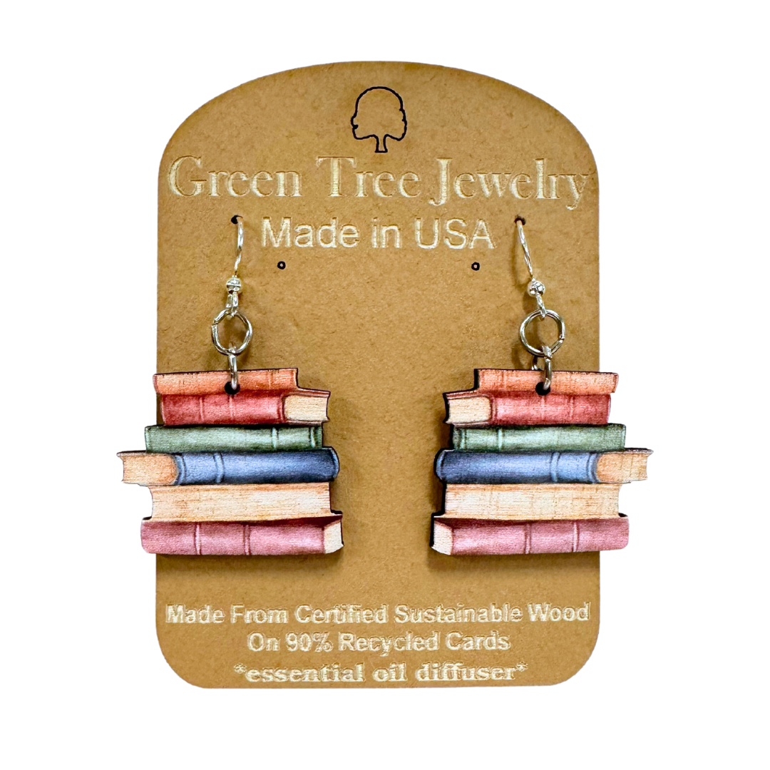 Book 1718 Wood Earrings