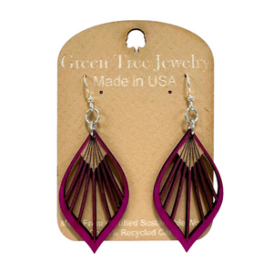 Fan Leaf Palm 1028 Wood Earrings