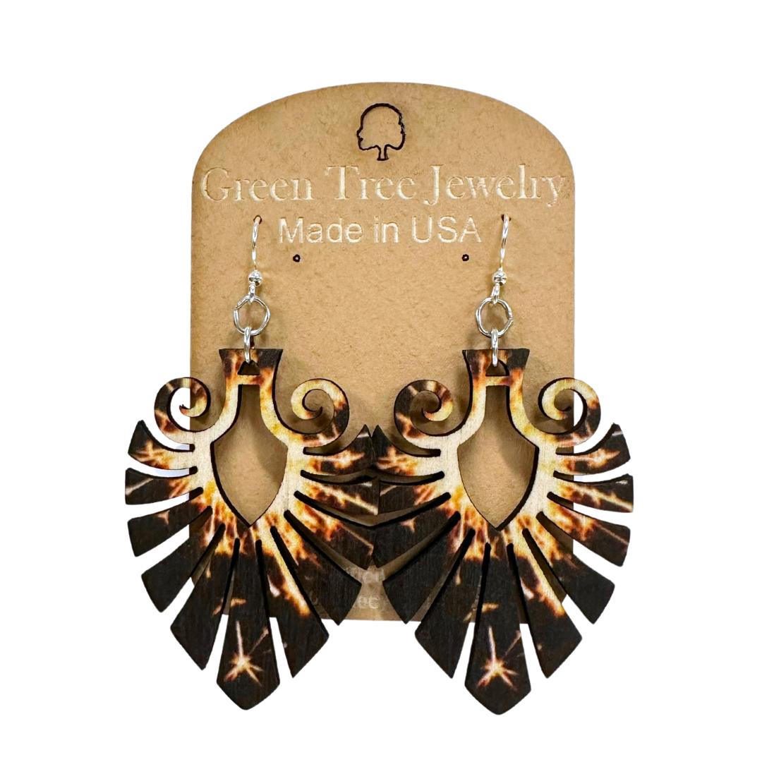 Fan the Spark 1691 Wood Earrings