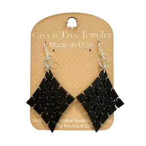 Floating Diamonds 1024 Wood Earrings