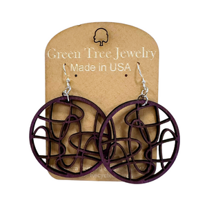 Oval Madness 1606 Wood Earrings