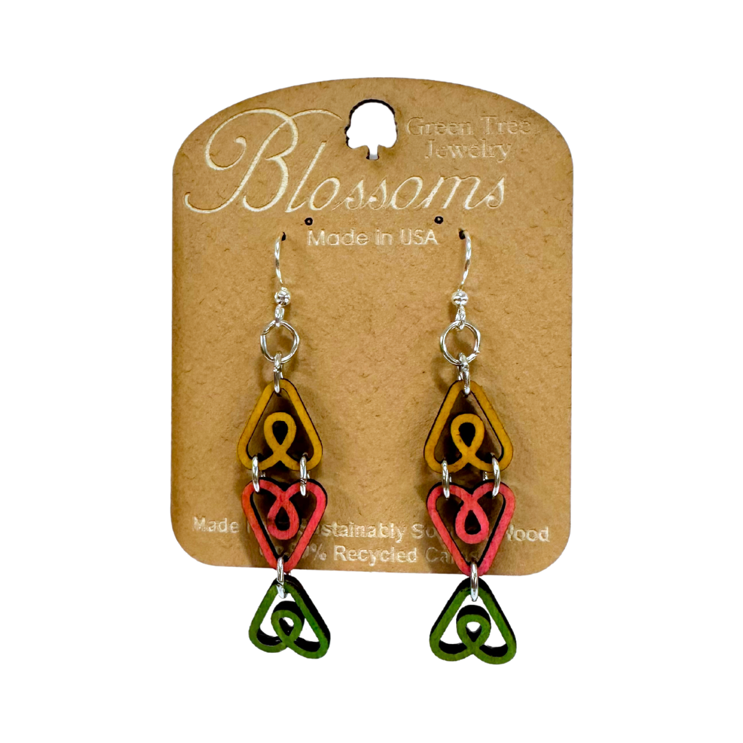 Tangled Dangled Blossom 194 Wood Earrings