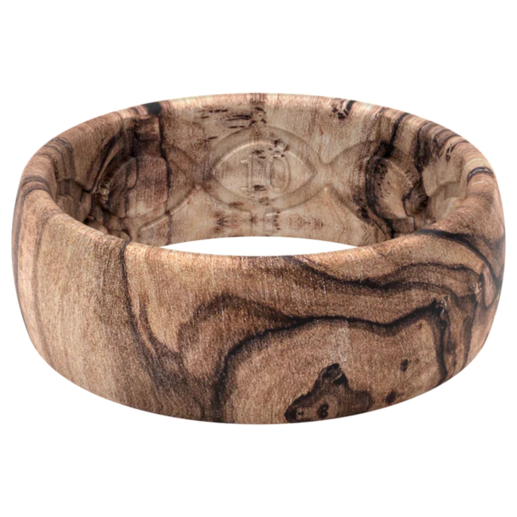 Nomad Burled Walnut Groove Ring