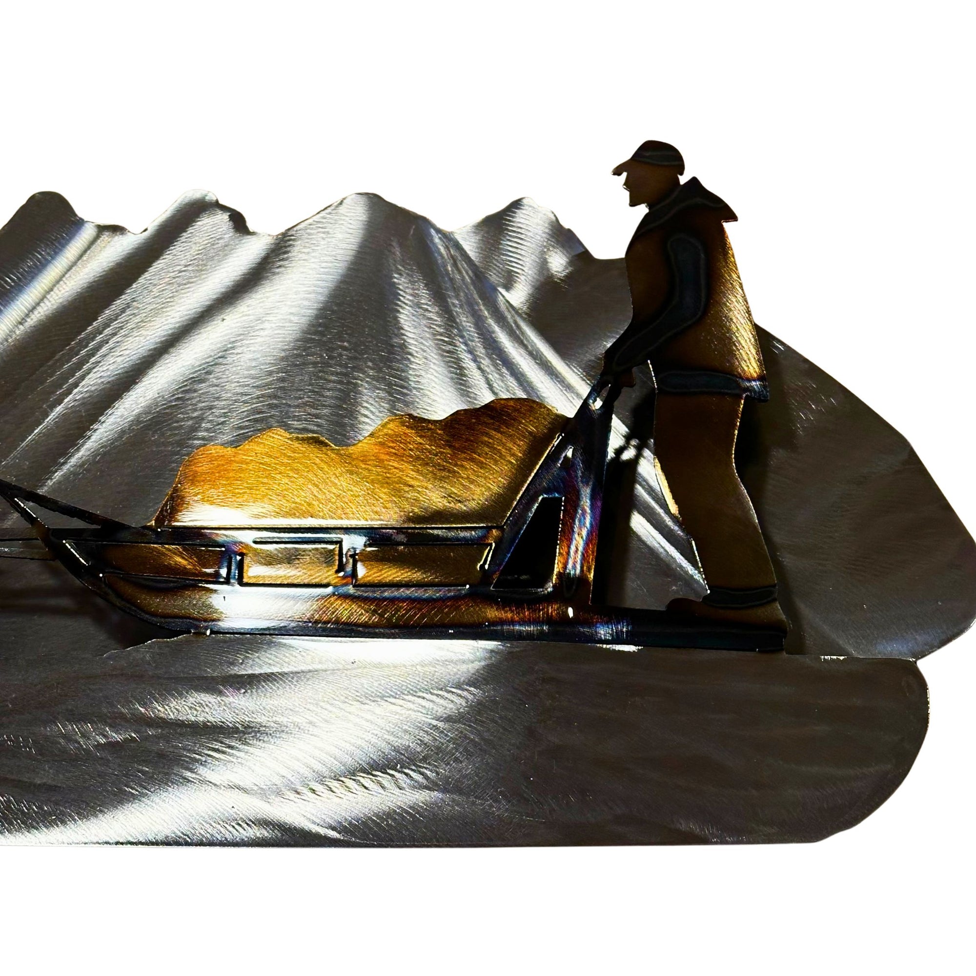 Dog Sled Scene Metal Art