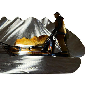 Dog Sled Scene Metal Art