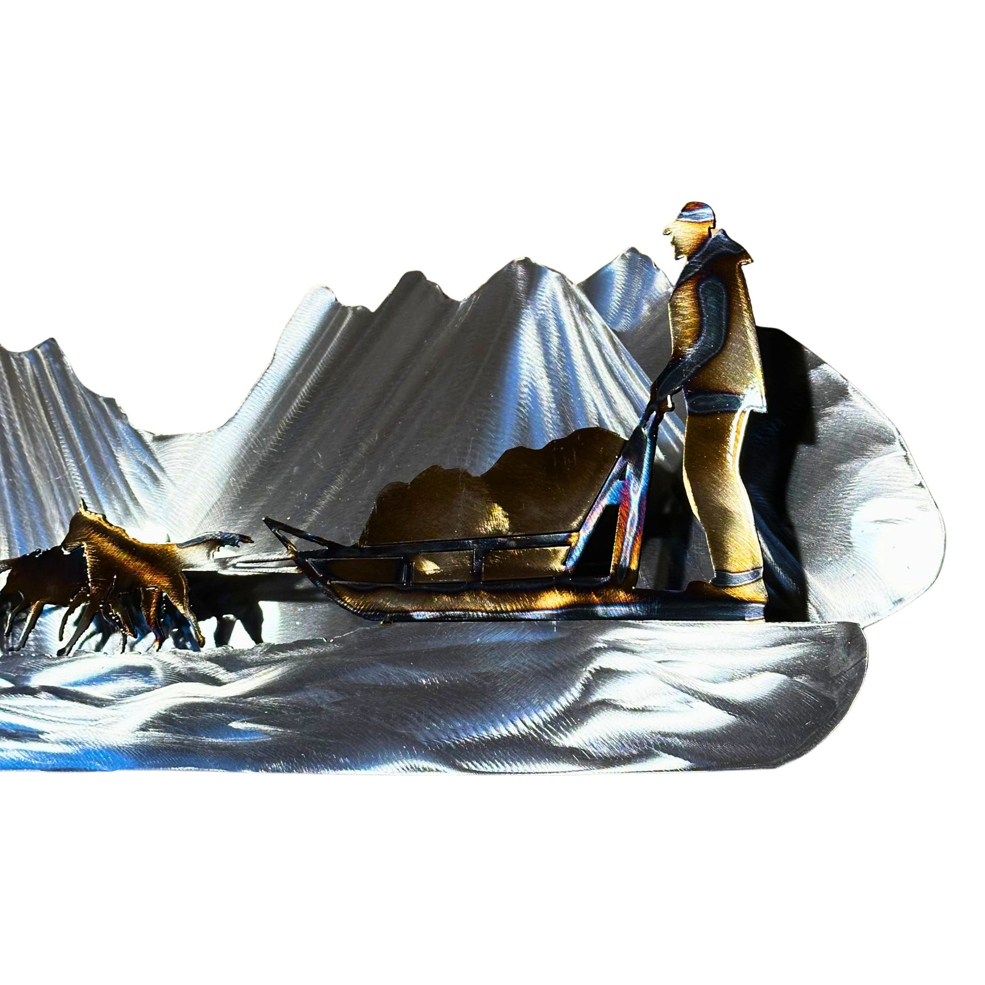Dog Sled Scene Metal Art