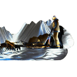 Dog Sled Scene Metal Art