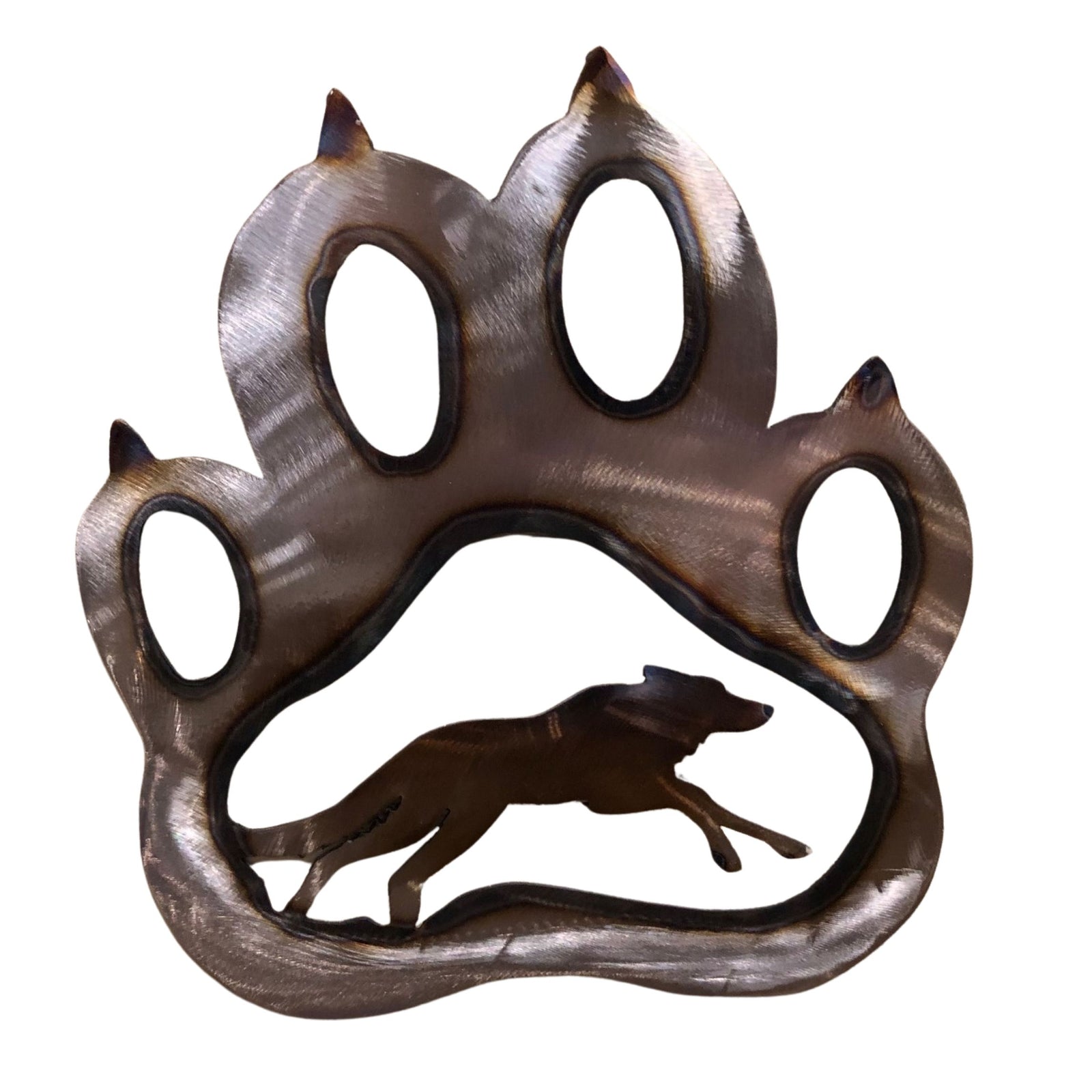 Wolf Paw Metal Art - Small