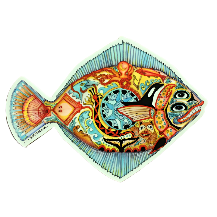 Sue Coccia Halibut Sticker