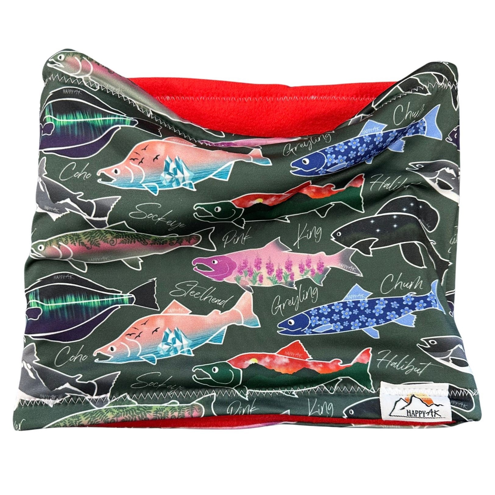 Fish of Alaska Fleece Neck Warmer