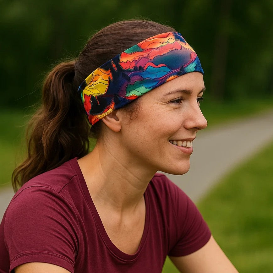 Neon Mountains Headband
