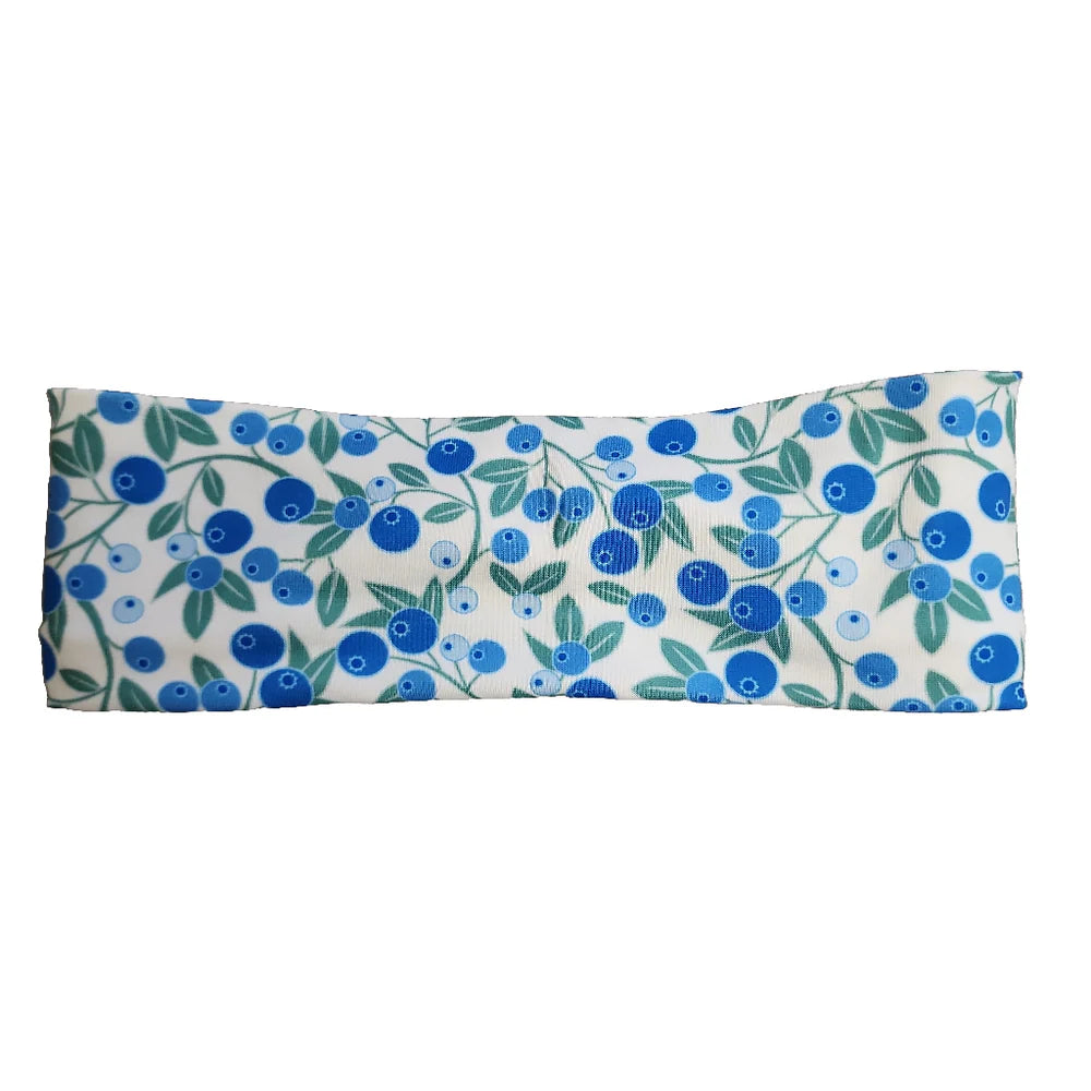 Blueberries on White Headband