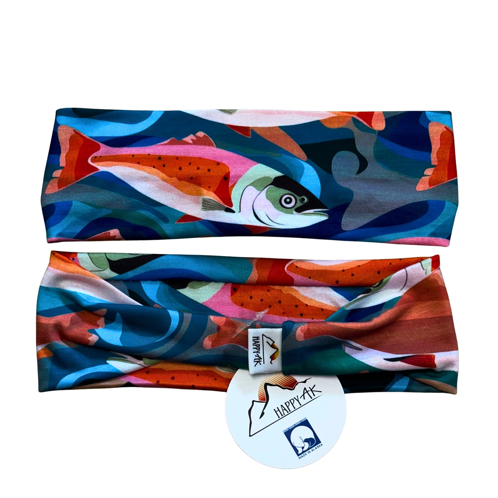 Sockeye Salmon in Swirling Water Headband