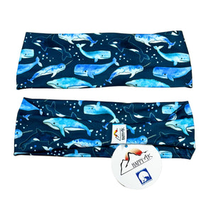 Watercolor Whales Headband
