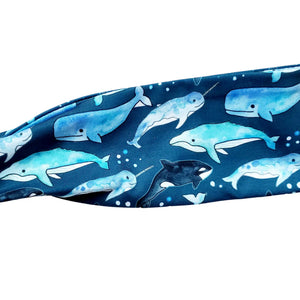 Watercolor Whales Headband