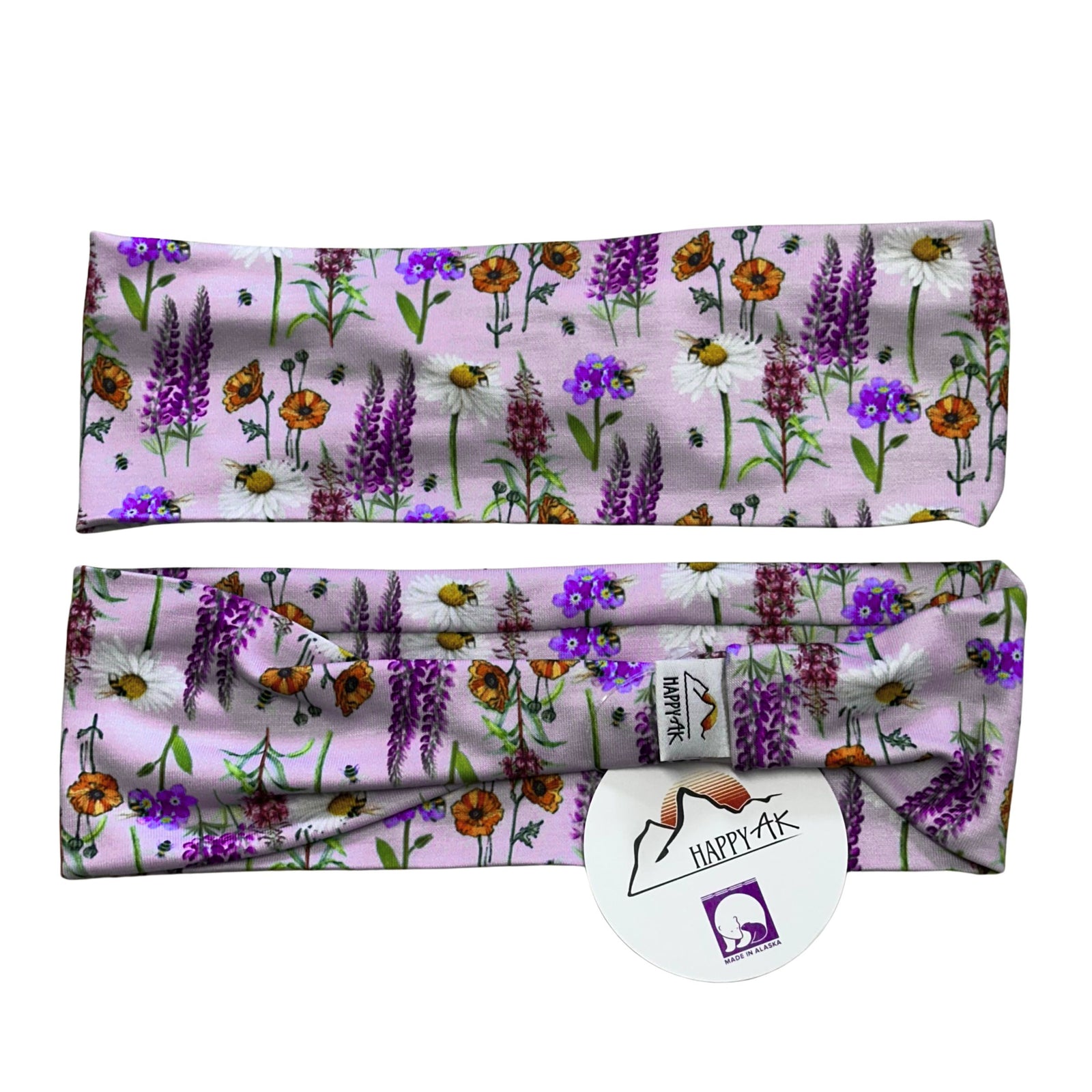 Wild Flowers on Lavender Headband