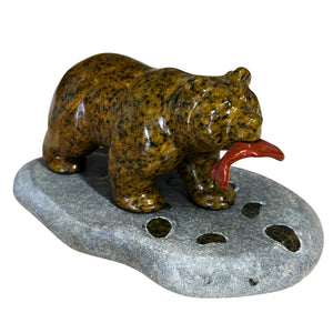 Bear Tracks #18 Soapstone Carving