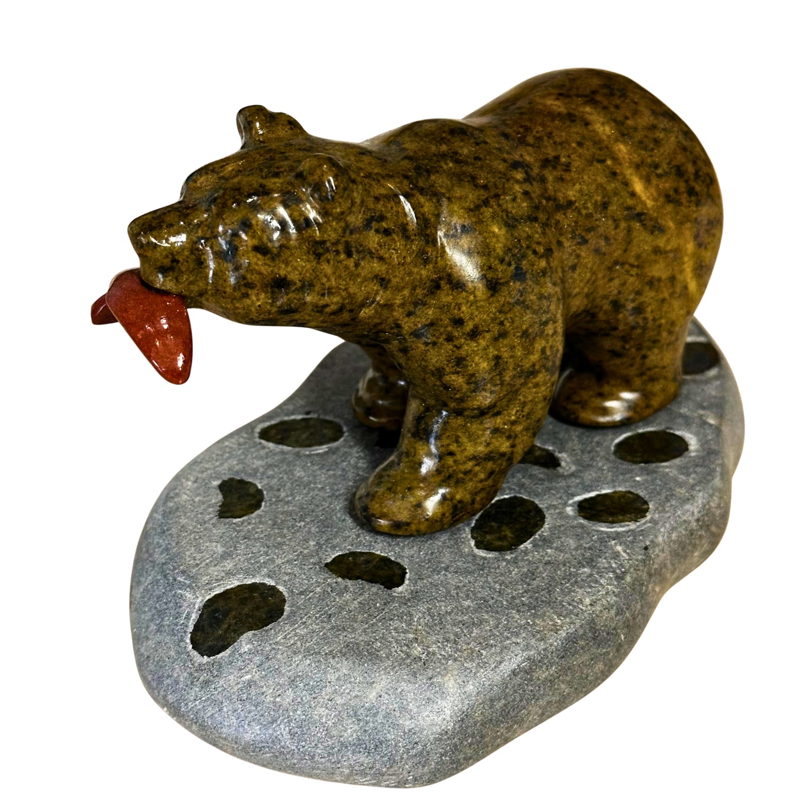 Bear Tracks #18 Soapstone Carving