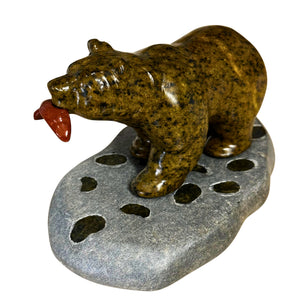 Bear Tracks #18 Soapstone Carving