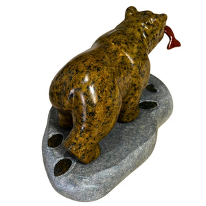 Bear Tracks #18 Soapstone Carving