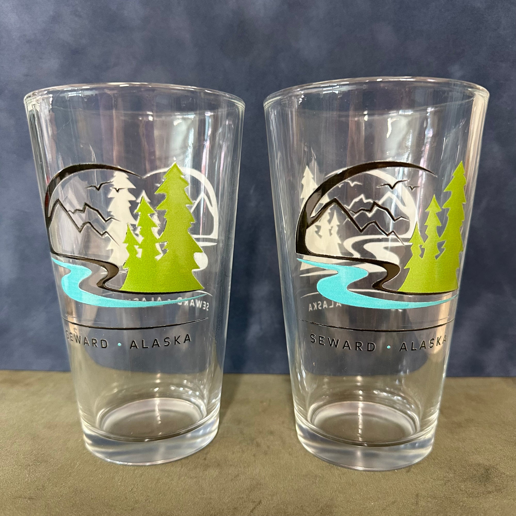 Forests Tides and Treasures Pint Glass -16oz.