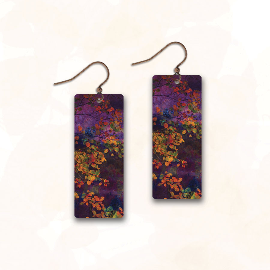 Autumn Leaves Copper Wire Earrings
