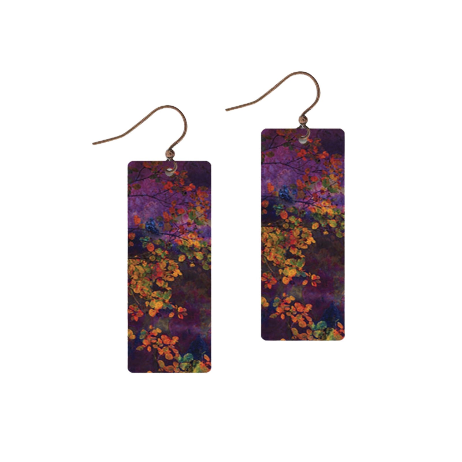 Autumn Leaves Copper Wire Earrings