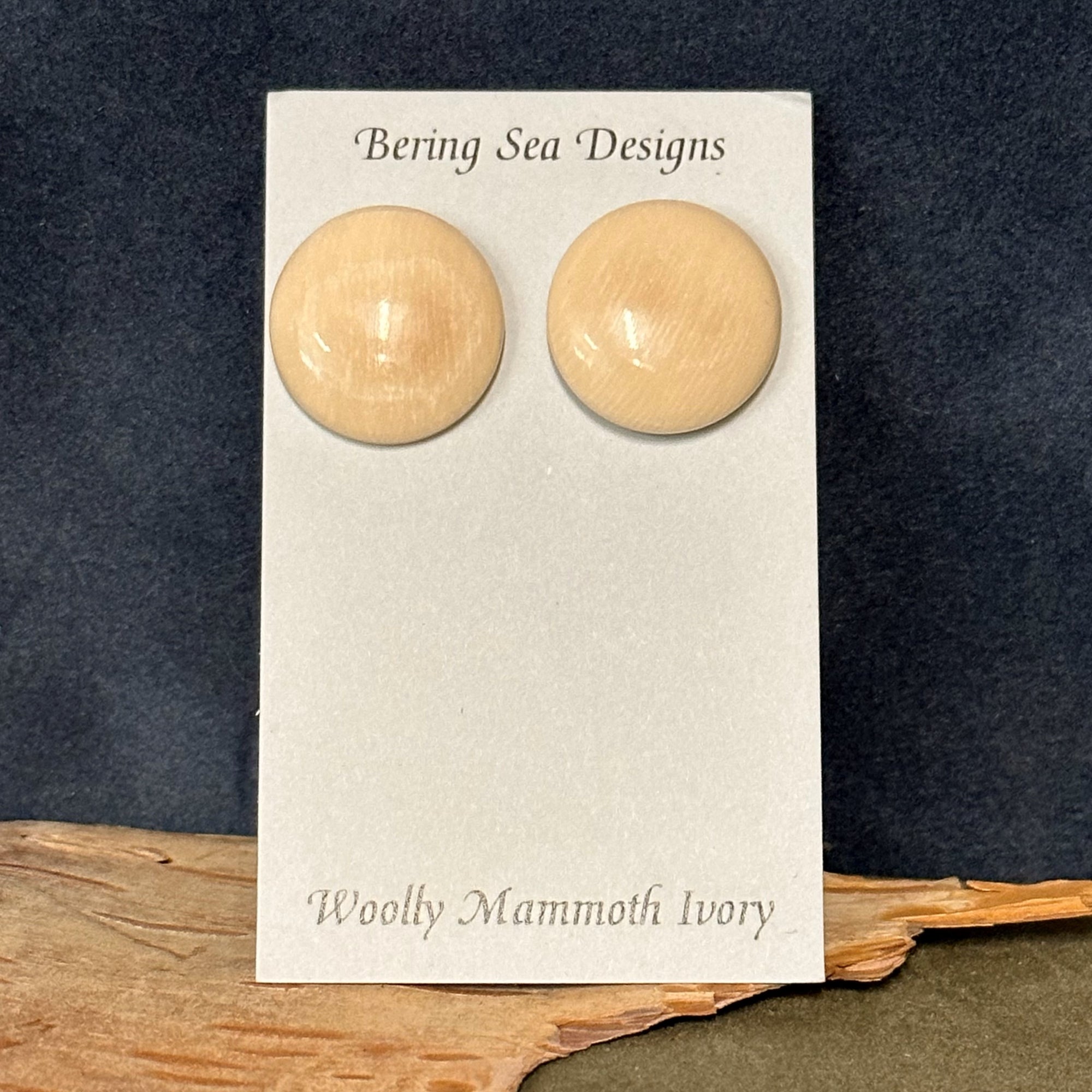 Circle Post Ivory Earring