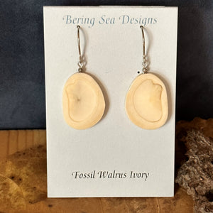 Walrus Ivory Dangle Earrings