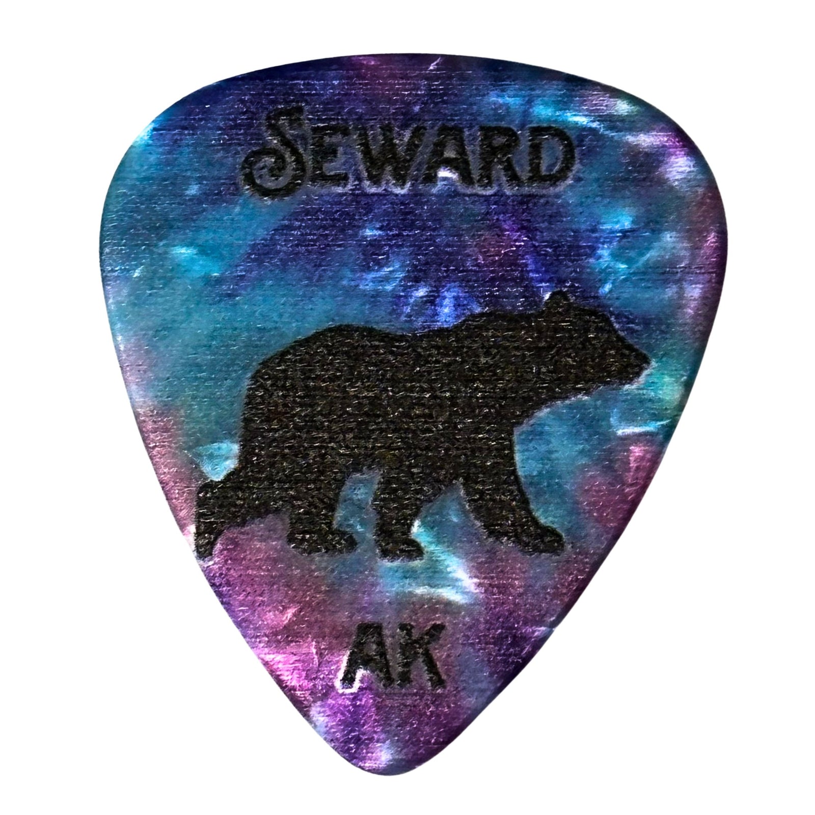 Alaska Tie Dyed Bear Guitar Pick