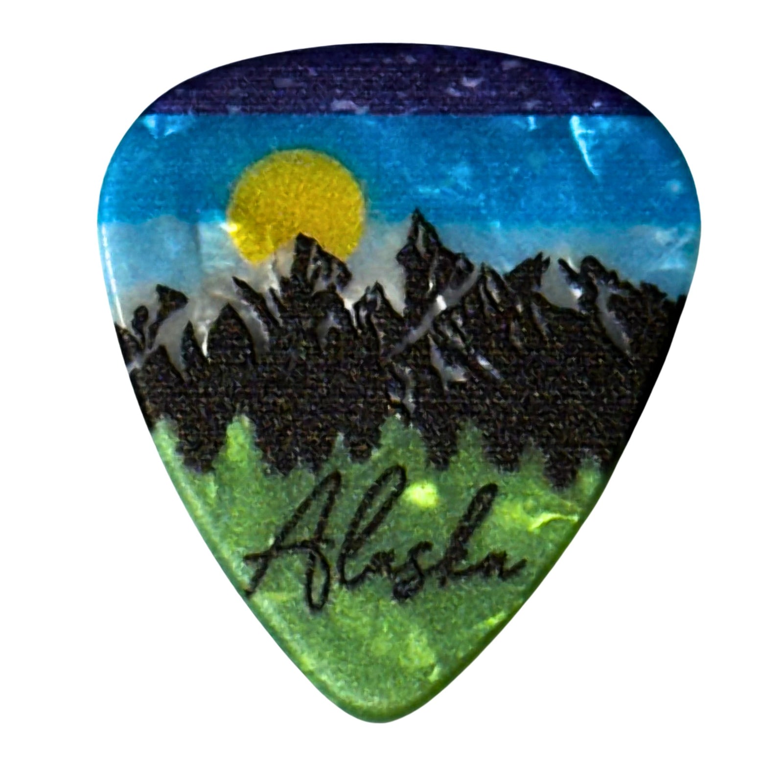 Alaska Mountain Guitar Pick