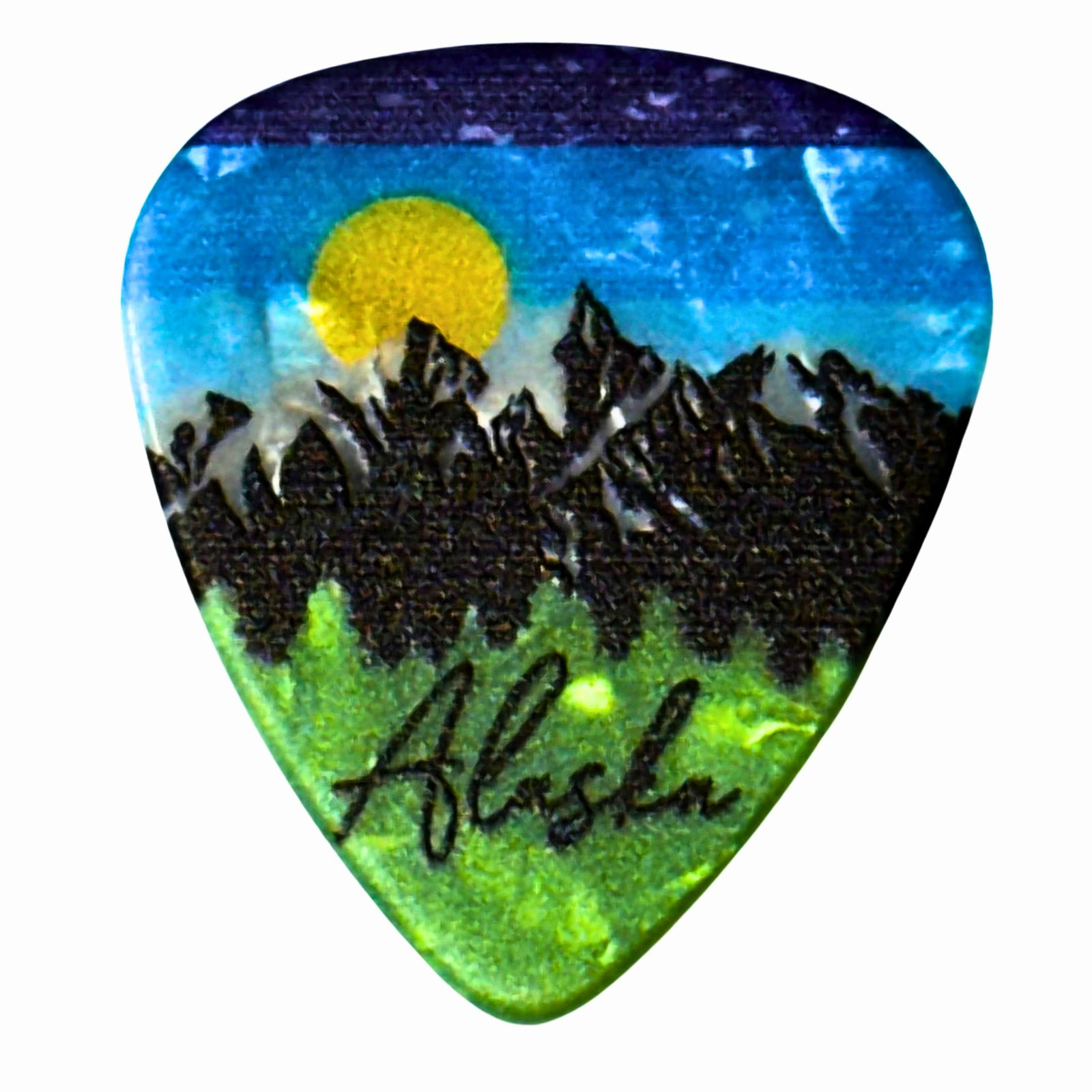 Alaska Mountain Guitar Pick