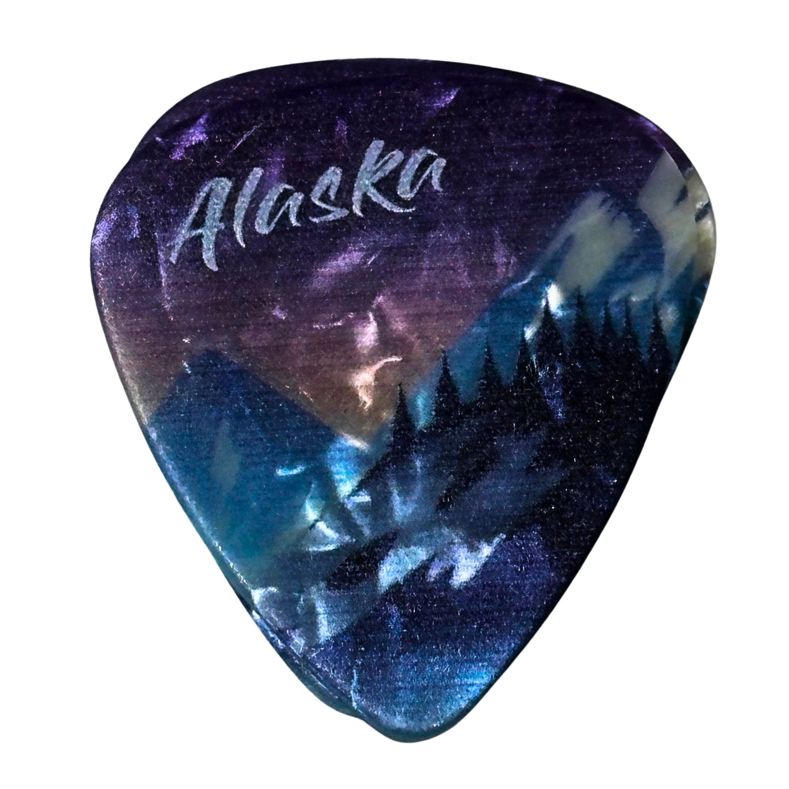 Alaska Snow Covered Mountains Guitar Pick