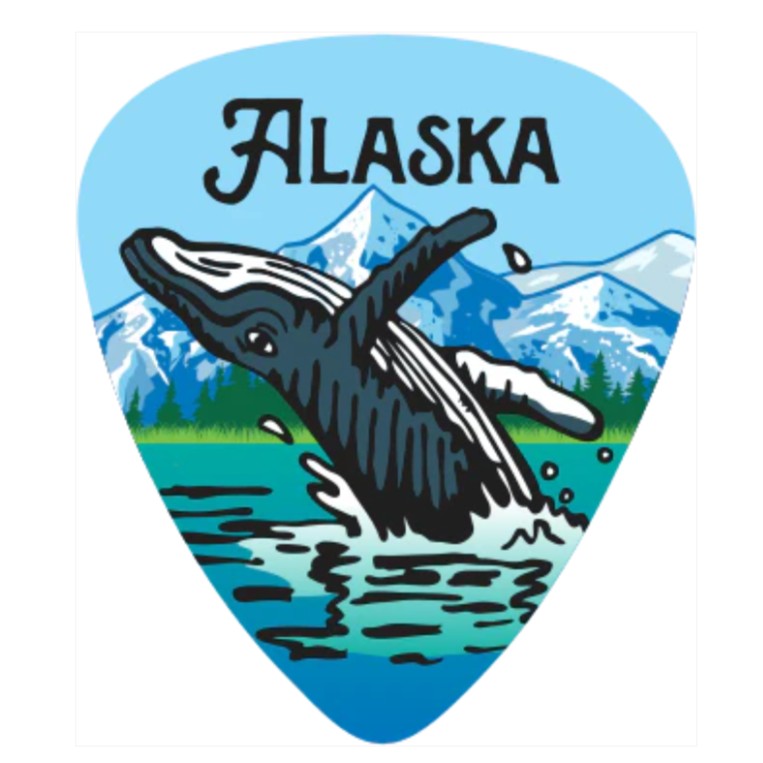 Alaska Breeching Whale Guitar Pick