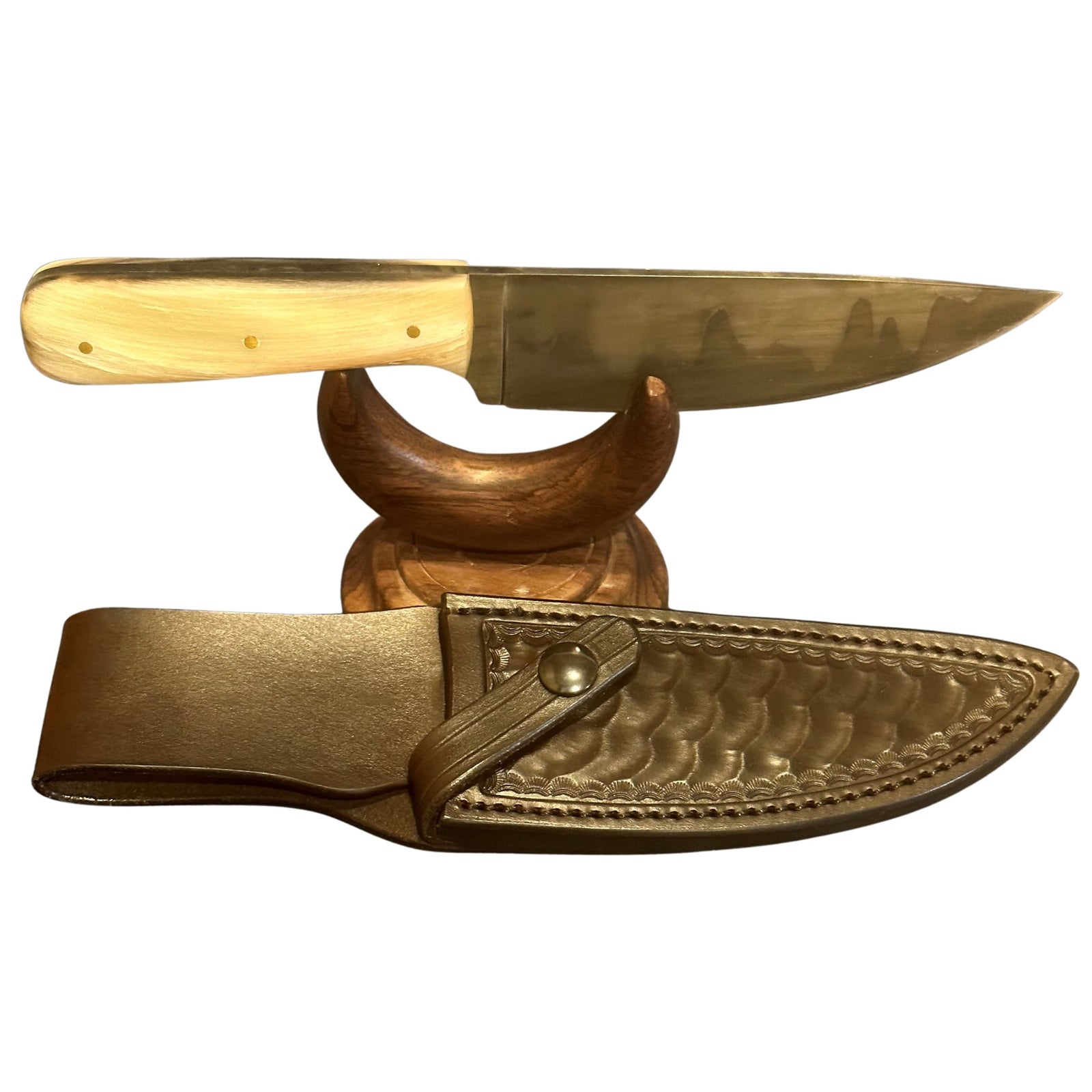 San Mai Knife with Dall Sheep Handle