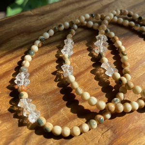 Diamond and Mammoth Ivory Bead Bracelet