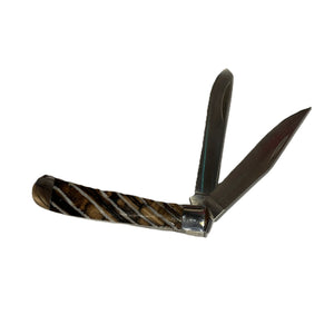 Double Blade Mammoth Tooth Pocket Knife