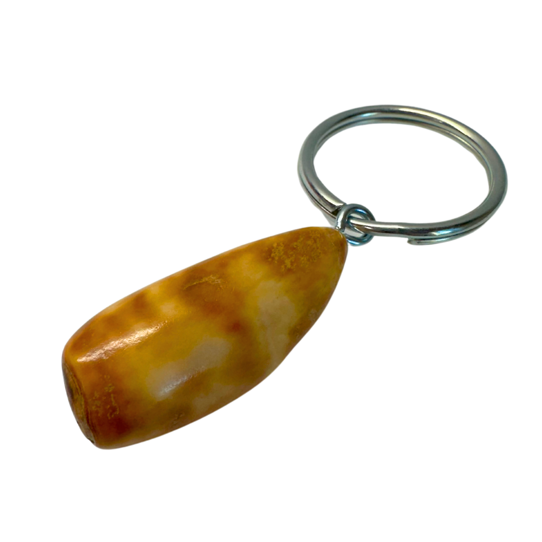 Fossilized Walrus Tooth Keychain