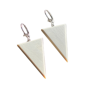 Mammoth Ivory Inverted Triangle Earrings