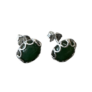 Jade Sterling Silver Earrings