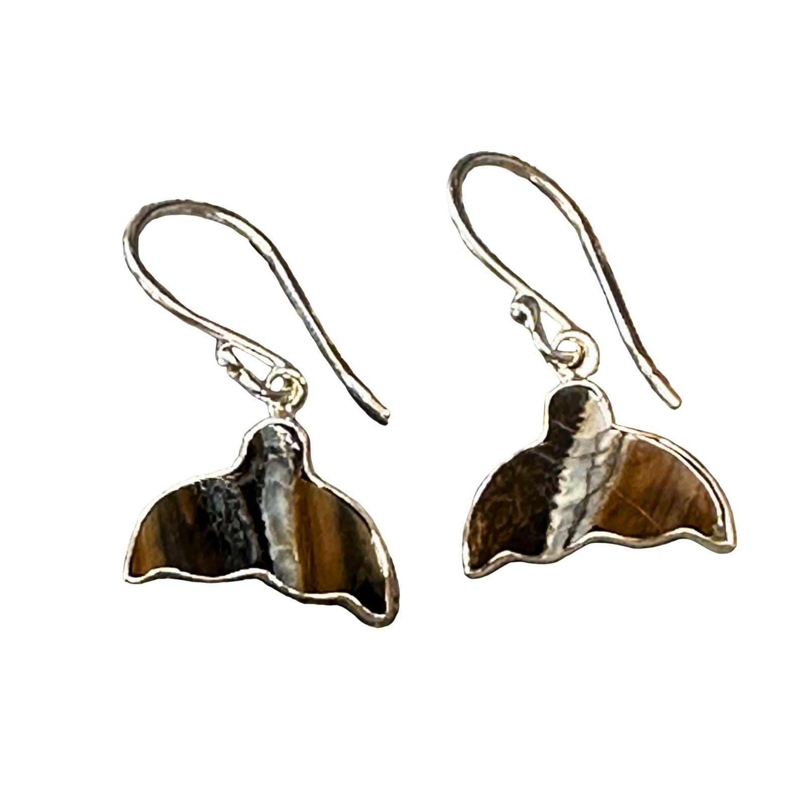 Whale Tail Mammoth Tooth Earrings