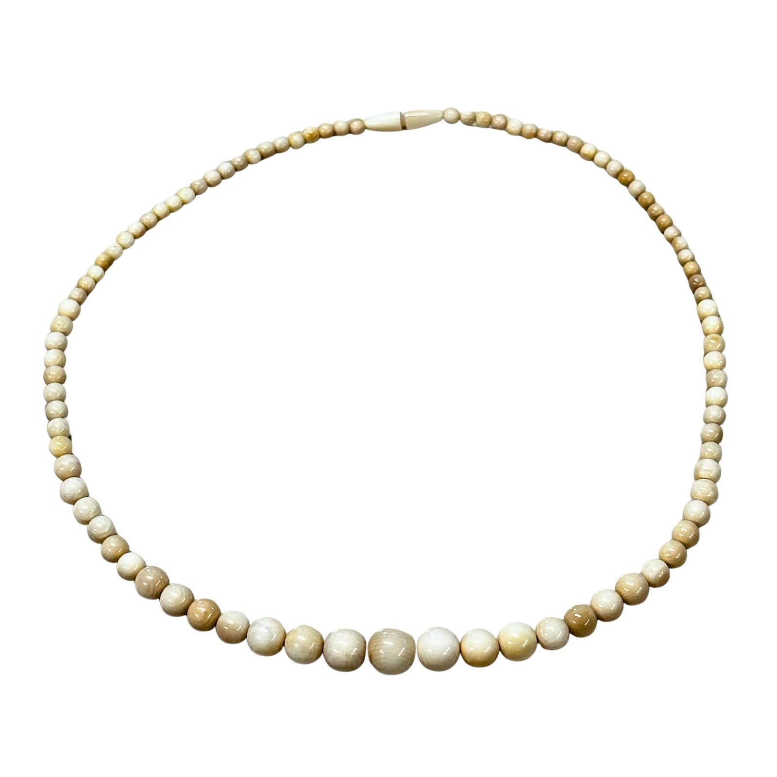 Mammoth Ivory 10mm Bead Necklace