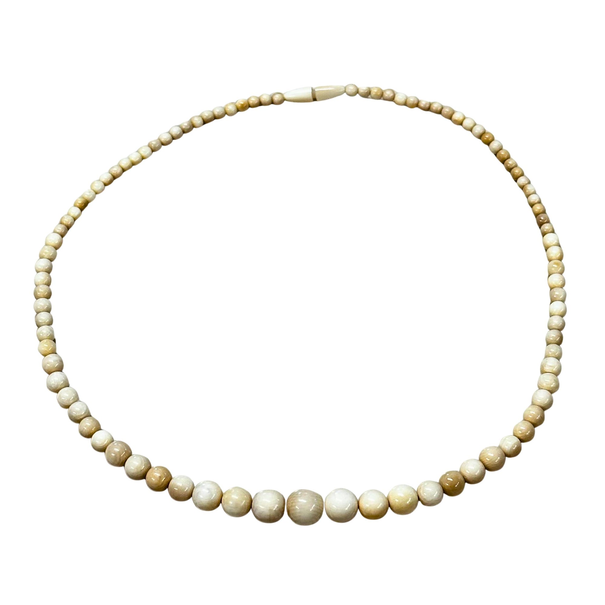 Mammoth Ivory 10mm Bead Necklace