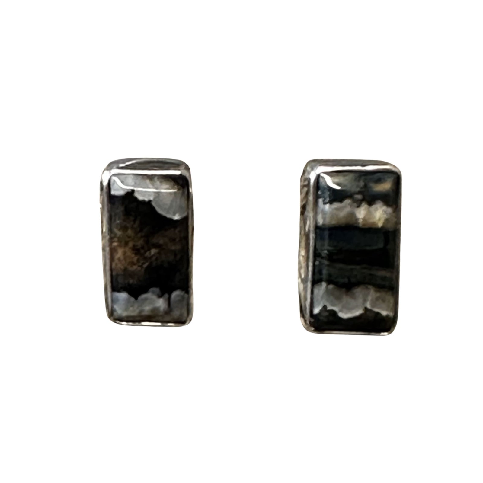 Mini Mammoth Tooth Rectangle Post Earrings