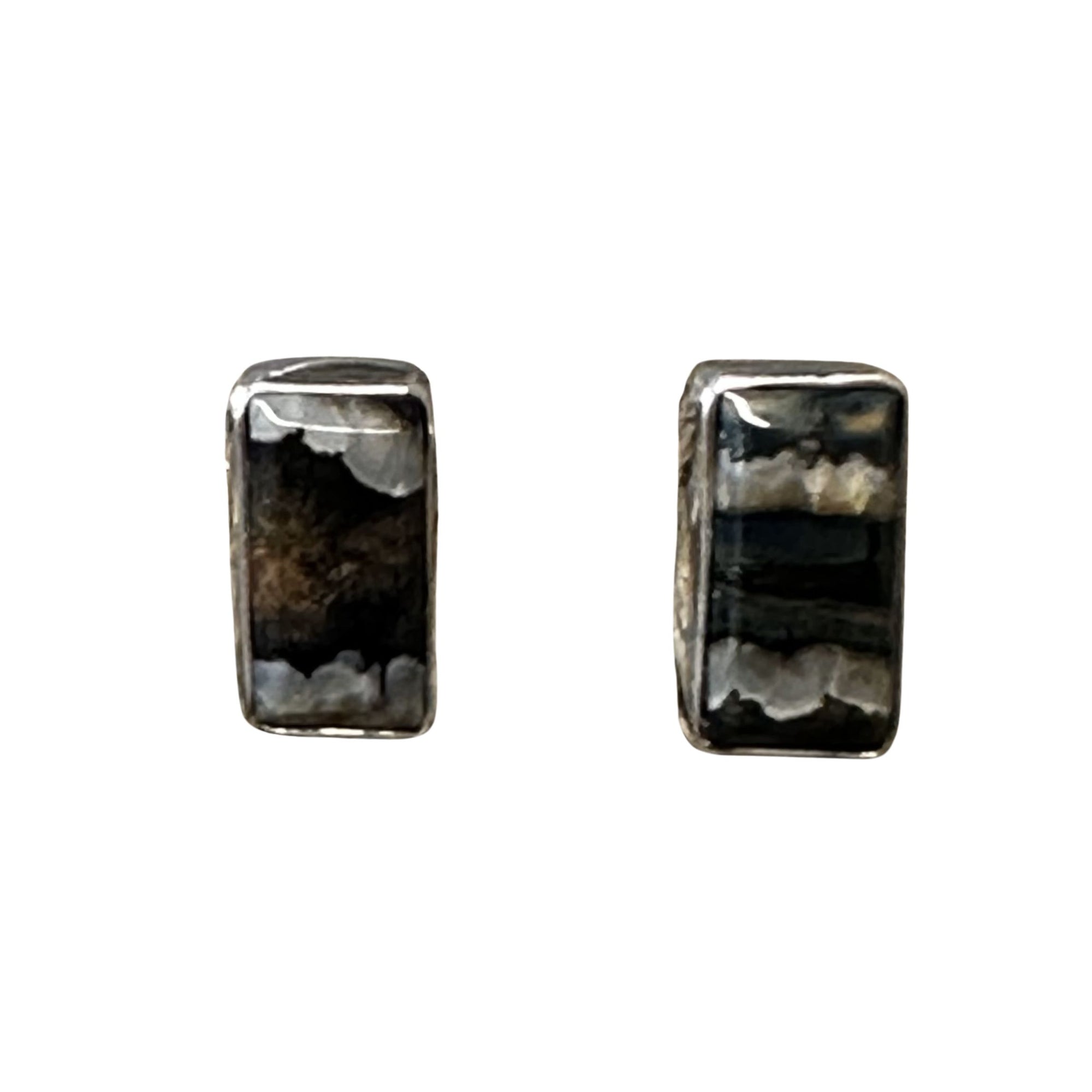 Mini Mammoth Tooth Rectangle Post Earrings