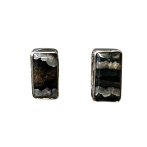 Mini Mammoth Tooth Rectangle Post Earrings