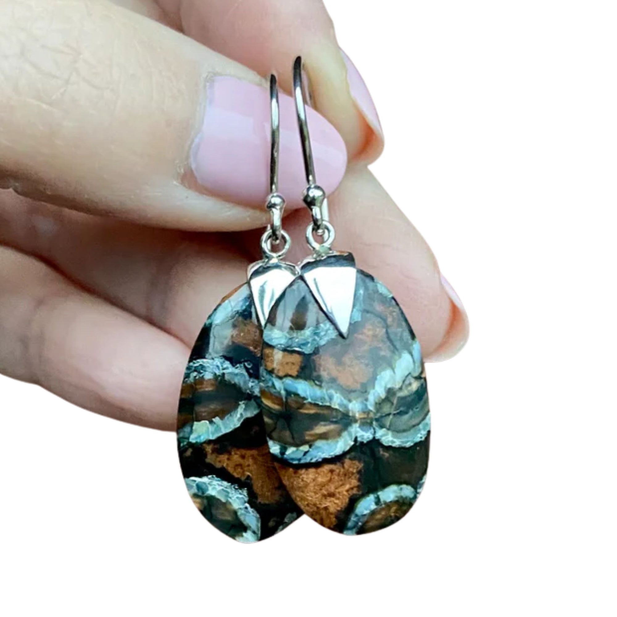 Oval Spike Mammoth Tooth Earrings